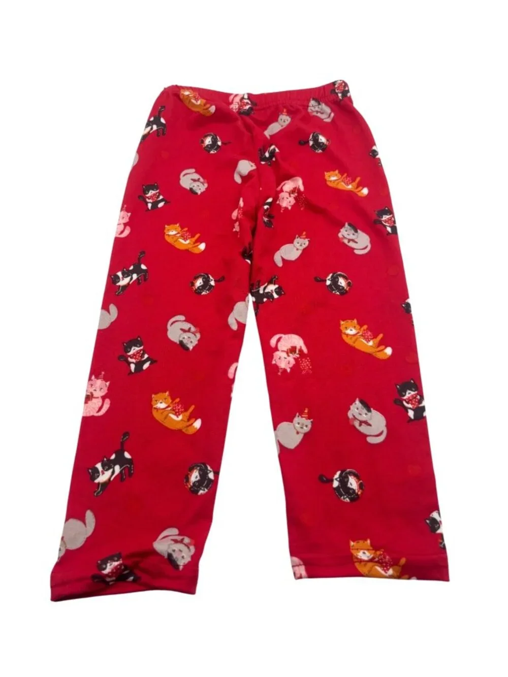 Catherine Malandrino Toddler Girls Red Cat Print Pajama Pants Sz. 2T